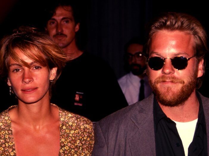 Julia Roberts og Kiefer Sutherland går side om side i 1991