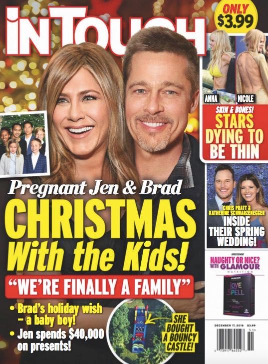 ¿Jennifer Aniston embarazada, pasando la Navidad con Brad Pitt y sus hijos?