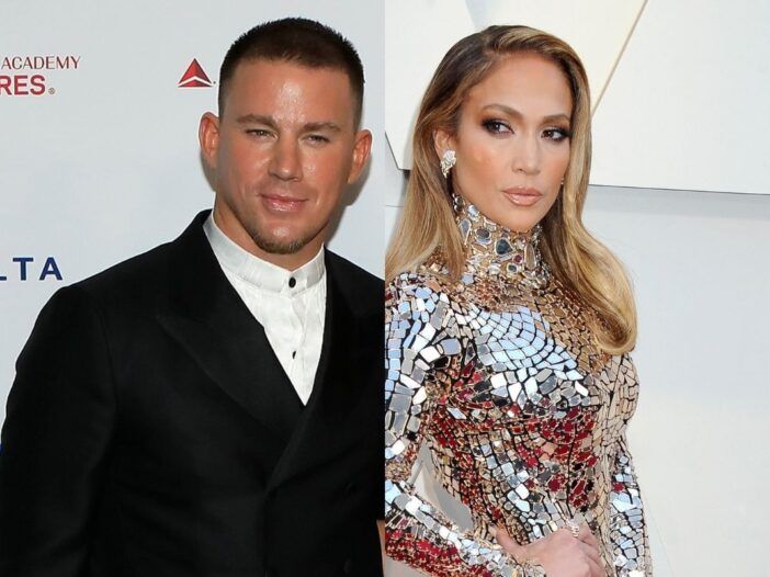 fotos lado a lado de Channing Tatum y Jennifer Lopez