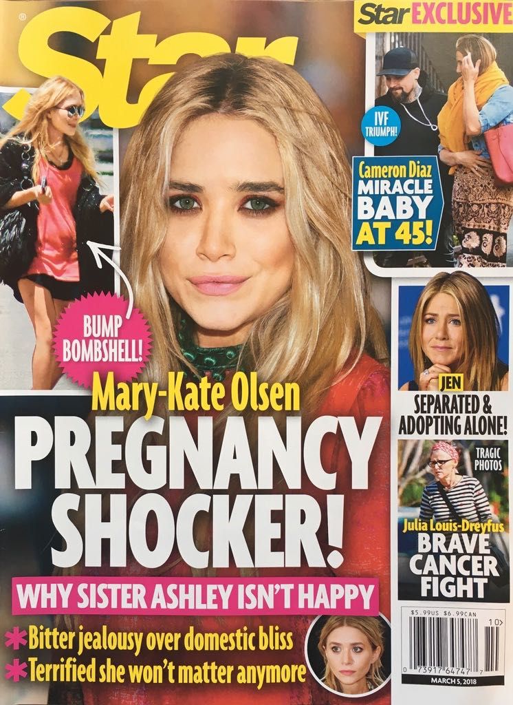 Mary-Kate Olsen IKKE gravid, til tross for rapport som hevder at Ashley er sjalu på at søster får barn