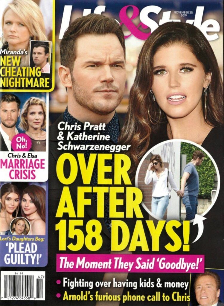 Chris Pratt y Katherine Schwarzenegger Life & Style en portada sobre una crisis matrimonial