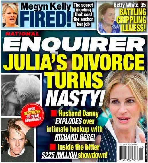 Julia Roberts får IKKE skilsmisse over Richard Gere, til tross for forsidehistorie