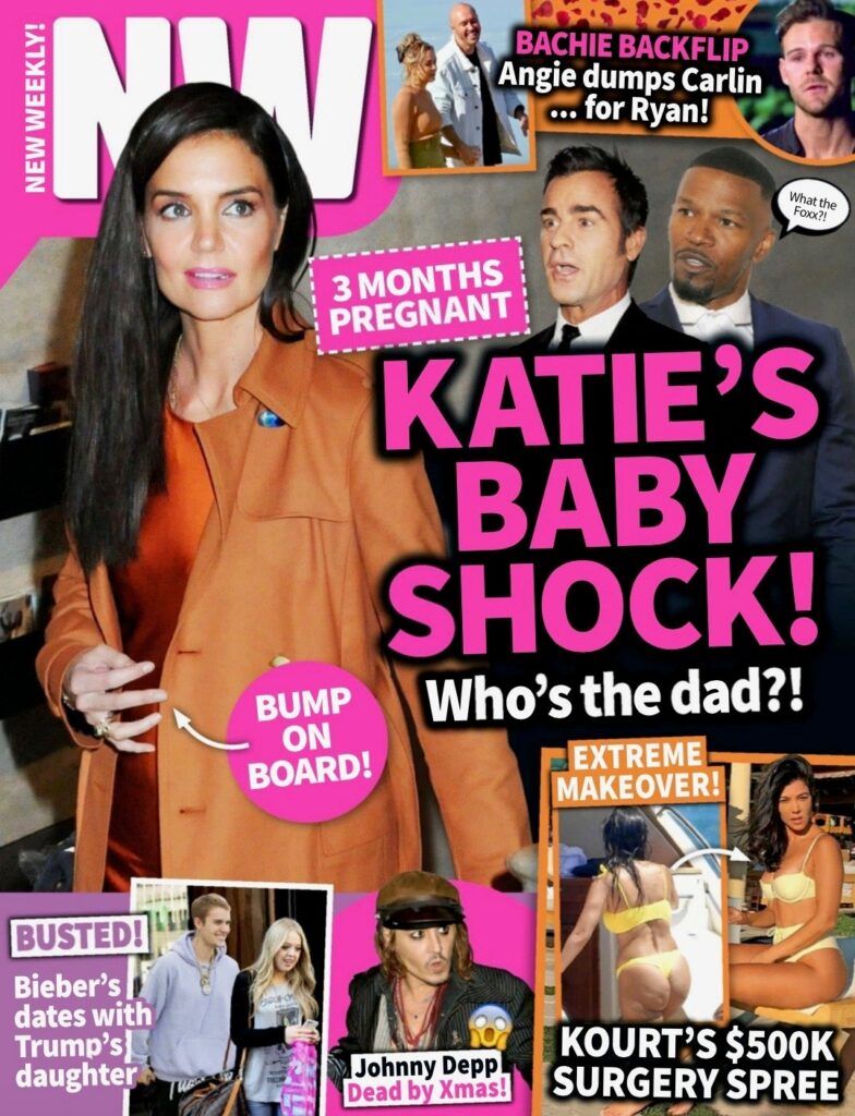 Katie Holmes nėščia su Jamie Foxxu arba Justino Theroux kūdikiu?