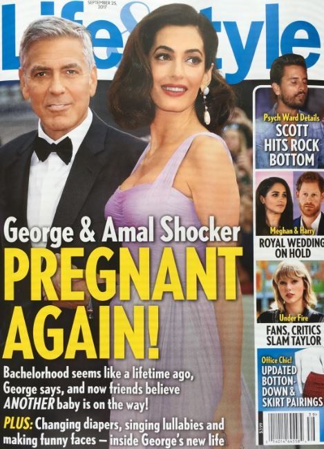 Amal Clooney ni spet noseča
