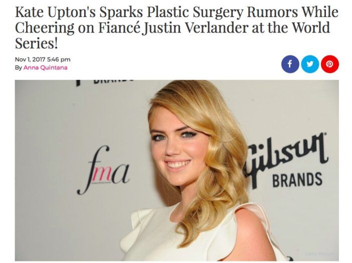 Kate Uptonin plastiikkakirurgiatarina selviää ennen maailmansarjaa