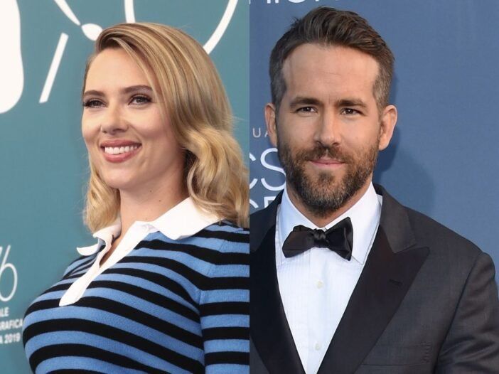 Fotografías en primer plano lado a lado de Scarlett Johansson y Ryan Reynolds