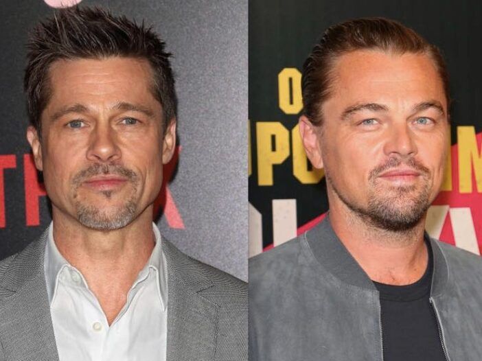 ¿Leonardo DiCaprio poniendo a Brad Pitt con modelos?