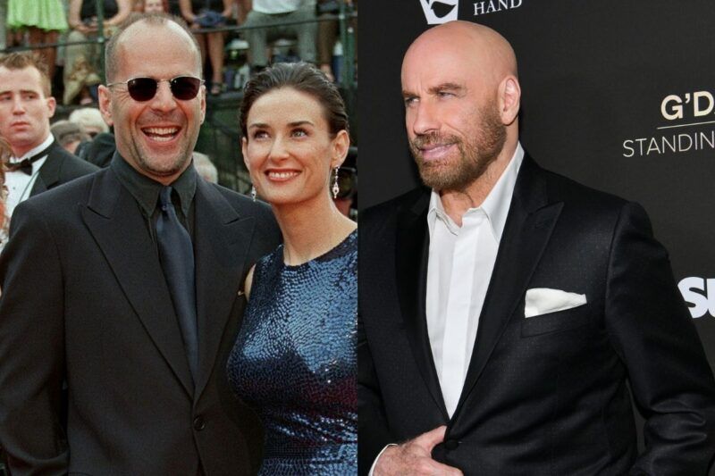 ¿Bruce Willis tratando de tenderle una trampa a Demi Moore con John Travolta?