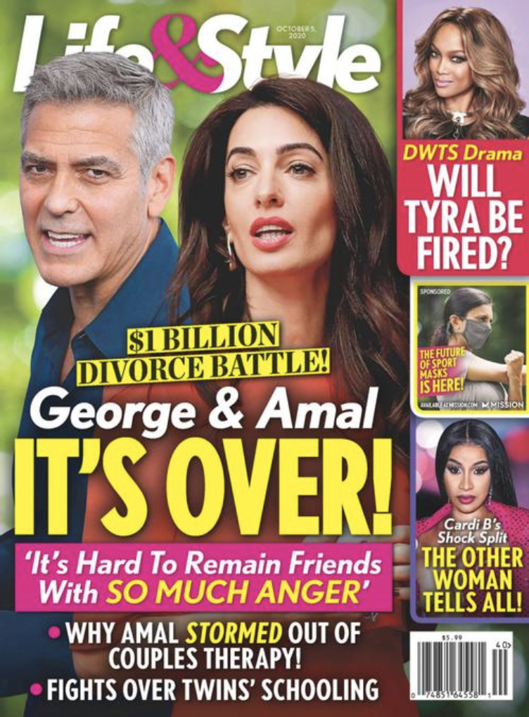 La portada de la revista Life & Style con George y Amal Clooney