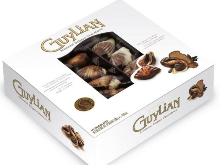 Box med Guylian choklad.