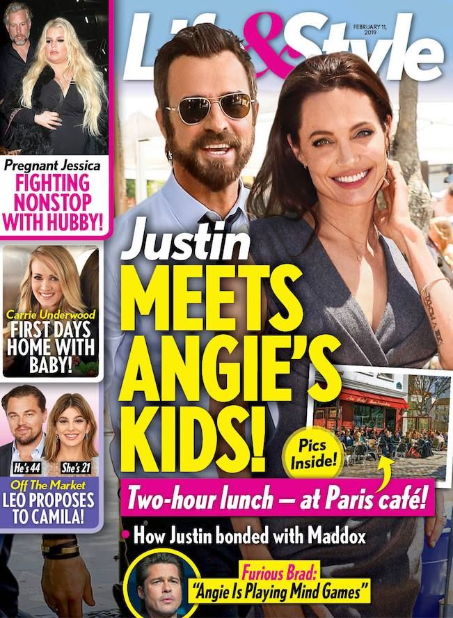 Angelina Jolie pristatė Justiną Theroux savo vaikams?