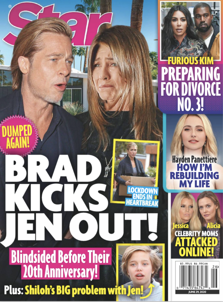 Brad Pitt heitti Jennifer Anistonin ja potkaisi hänet ulos talostaan?