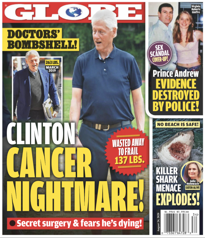La portada del periódico Globe del 24 de agosto de 2020 con el titular