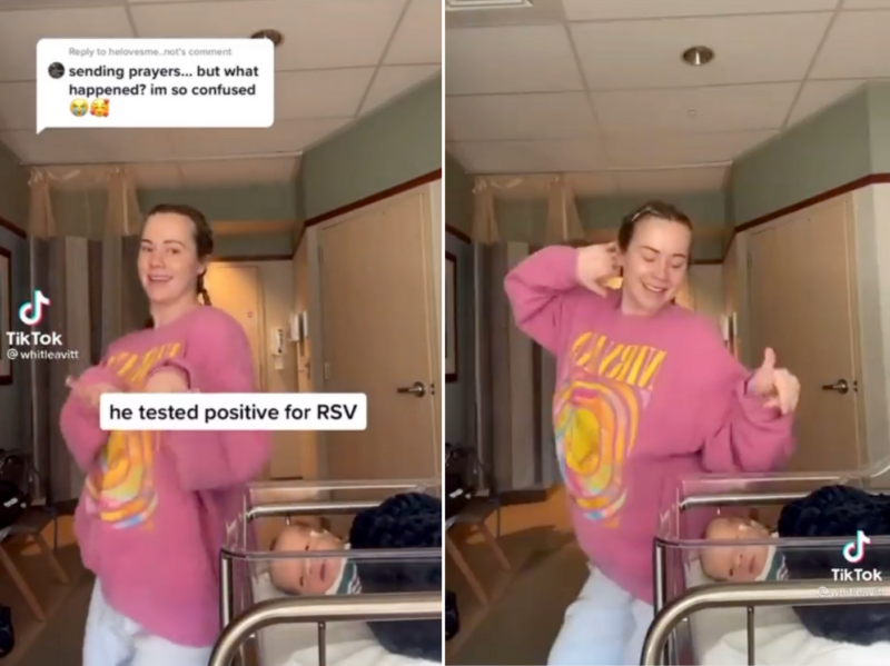 '¿Bebé muriendo y tú estás bailando?' Mamá criticada en Reddit por bailar TikTok junto a su bebé hospitalizado