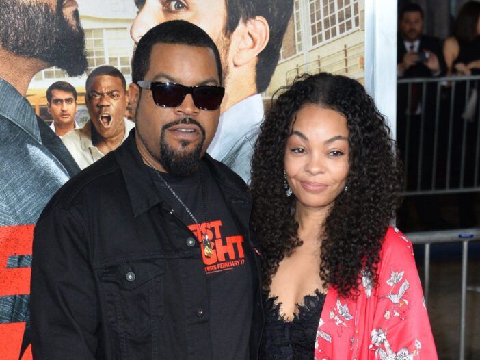 Räppar Ice Cube ja abikaasa Kimberly Woodruff punasel vaibal kell