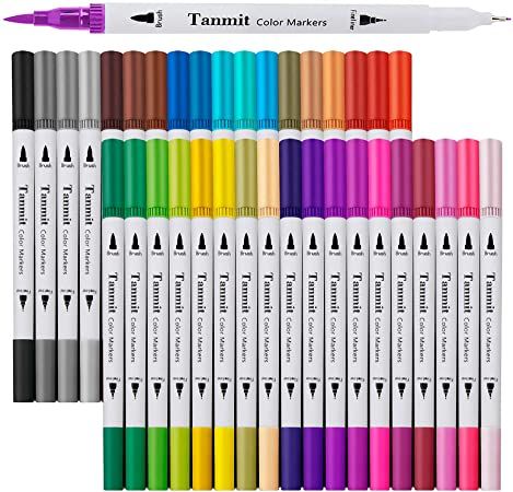 Tanmit Fine Tip Coloring Marker & Penselpennsett